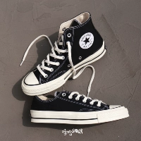 Converse Converse 1970S Giày vải tiêu chuẩn Samsung màu đen cao để giúp màu đen thấp giúp 14234C 162050c giày nam thể thao