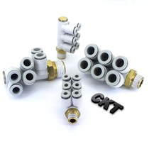 Original CKT double head three sets of universal joints KQ2ZT04 06 08 10 12-01S 02S 03S 04S