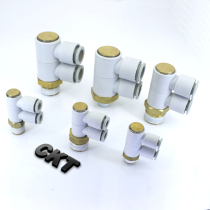 Original CKT threaded three-way universal quick plug connector KQ2VD04-01S 06-02S 08-02S 10-03S