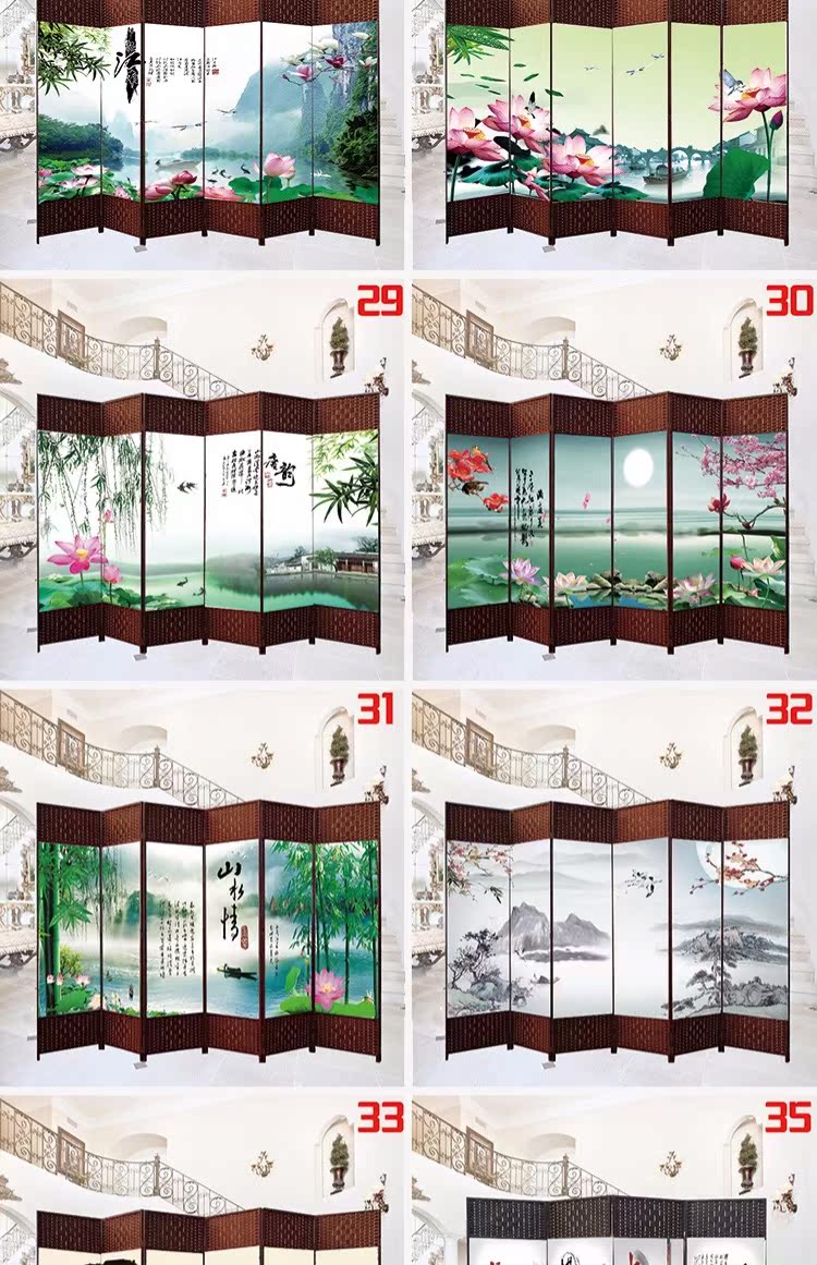 Bắt đầu Tủ sách Ảnh Neo Lưới Sáng tạo TCM Phân vùng màn hình sức khỏe Gấp cửa riêng biệt - Màn hình / Cửa sổ kệ ngăn phòng khách