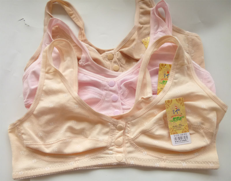 602/662 loại vest siêu mỏng không xốp không có vòng thép phía trước khóa lớn kích cỡ áo ngực nữ ao lot
