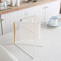 Japanese Home Day Style Creativity Little Fresh Towel Rack Kitchen Folding Hanging Towel Rod White Wood