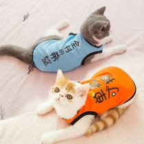 Kitty Clothes Spring Summer Clothing Pet Mesh Breathable Thin vest Puppy sunscreen Puppet cat Summer anti-drop Mao