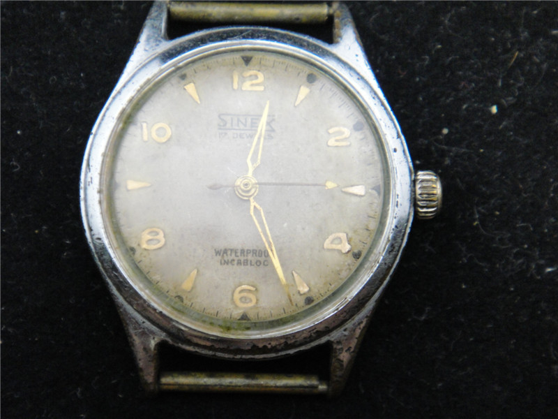 Antique old watch Swiss star Nasr SINEX mechanical watch swing drum set