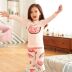 Childrens bộ đồ lót cotton mùa thu / mùa đông cô gái mùa thu quần quần áo mùa thu cậu bé pajama bông áo len bé nhà quần áo bông. 