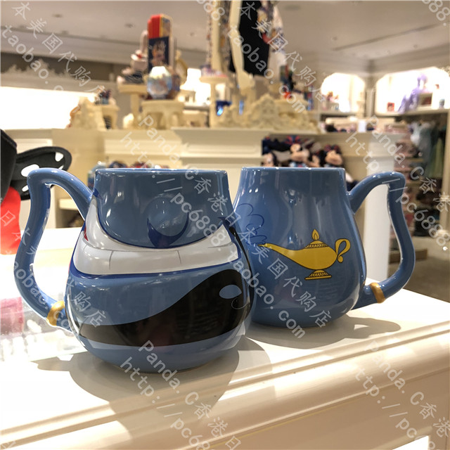 Lamp Spirit / 1 (In Stock)Hong Kong Disneyland   Disney's Aladdin Jasmine princess magic lamp spirit tiger   Cartoon   Mug Ceramic cup Water cup