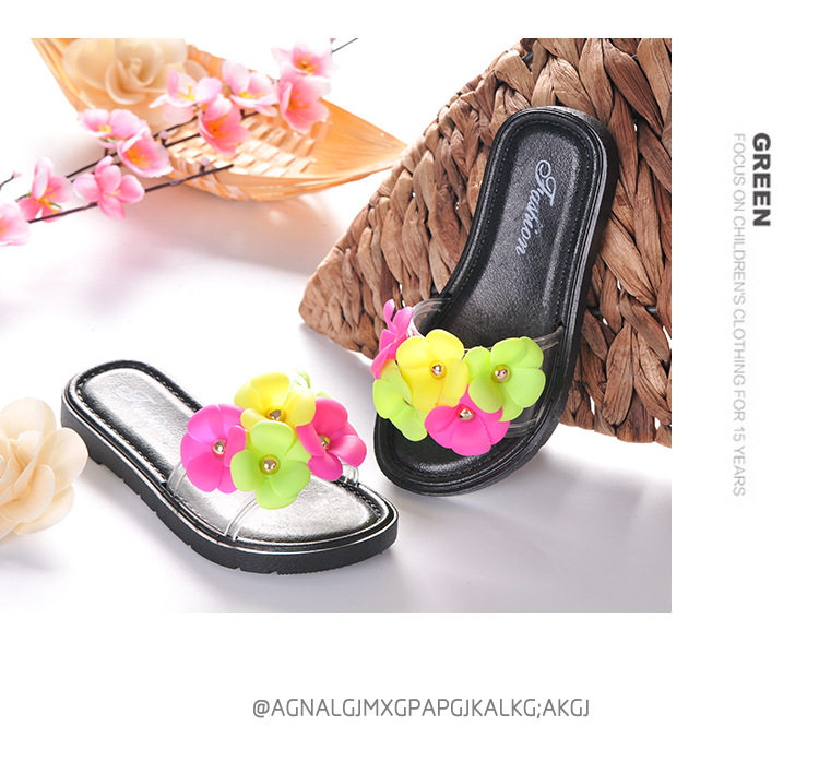 Pantoufles enfants en autre pour été - semelle PU - Ref 986795 Image 16