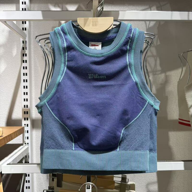 Wilson Women's Two-Tone Yarn Blend High Neck Fitness Tennis Sports Vest Ww20083512