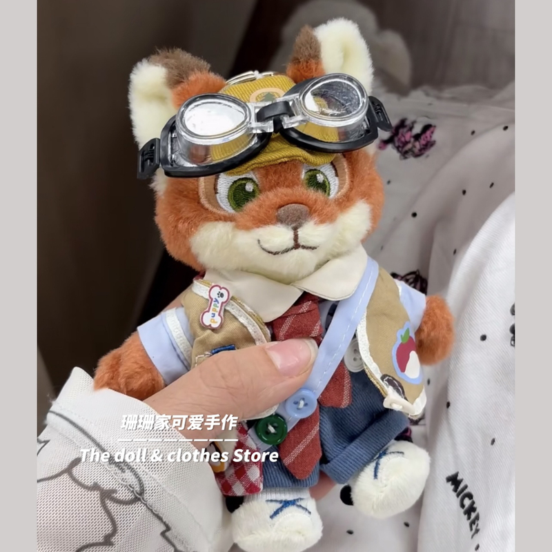 Shanshan Handmade Nick the Fox Costume Doll Accessory Replacement for 10cm Zootopia Plush Fox Clothes Doll Outfit Shanshan Handmade Nick the Fox Costume Doll Accessory Replacement for 10cm Zootopia Plush Fox Clothes Doll Outfit