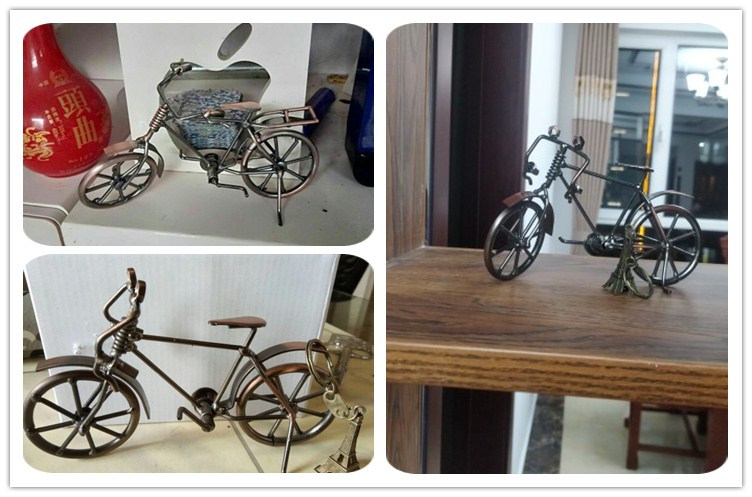 Mới retro cổ điển mô hình xe đạp kim loại thủ công sắt thủ công đáp ứng bộ sưu tập quà tặng sinh nhật đồ trang trí nhỏ trang tri noi that