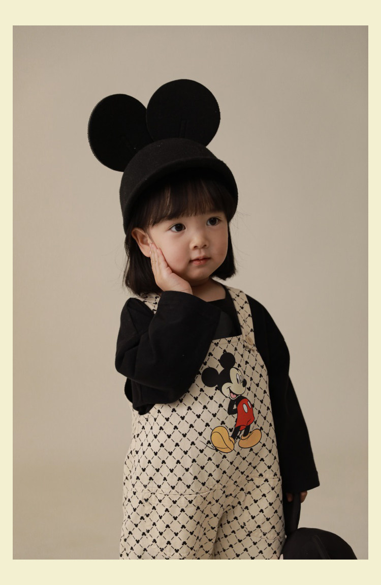 Дисней, детский ретро износостойкий комбинезон, повседневные брюки, штаны, Дисней Микки Маус, в корейском стиле yoehyaul/幼悠 
