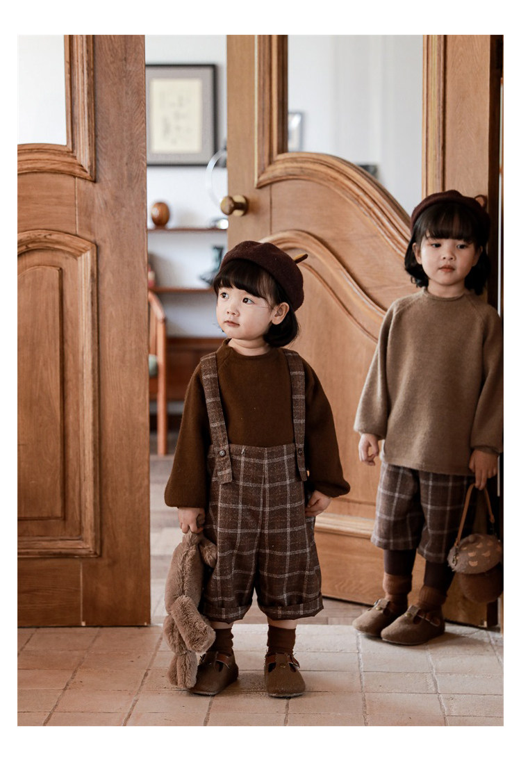 Детский осенний комбинезон, штаны, ретро комплект, бретели, в британском стиле, стиль     