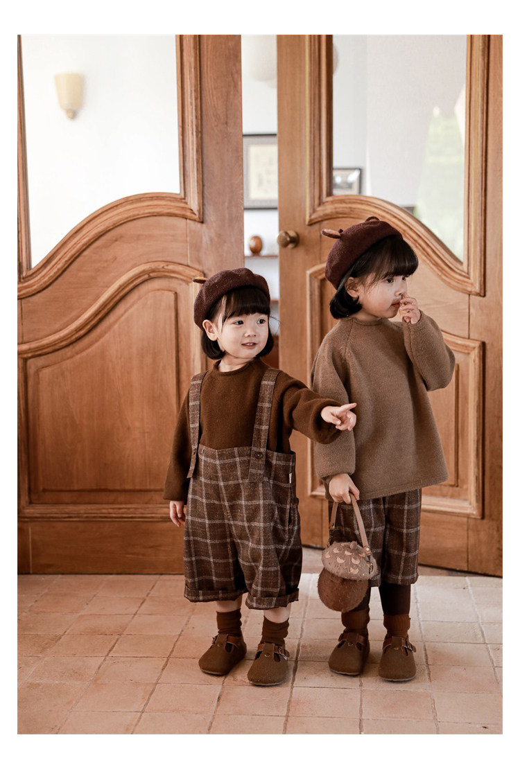 Детский осенний комбинезон, штаны, ретро комплект, бретели, в британском стиле, стиль     