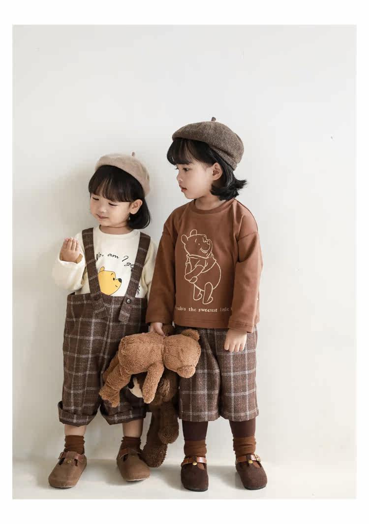 Детский осенний комбинезон, штаны, ретро комплект, бретели, в британском стиле, стиль     