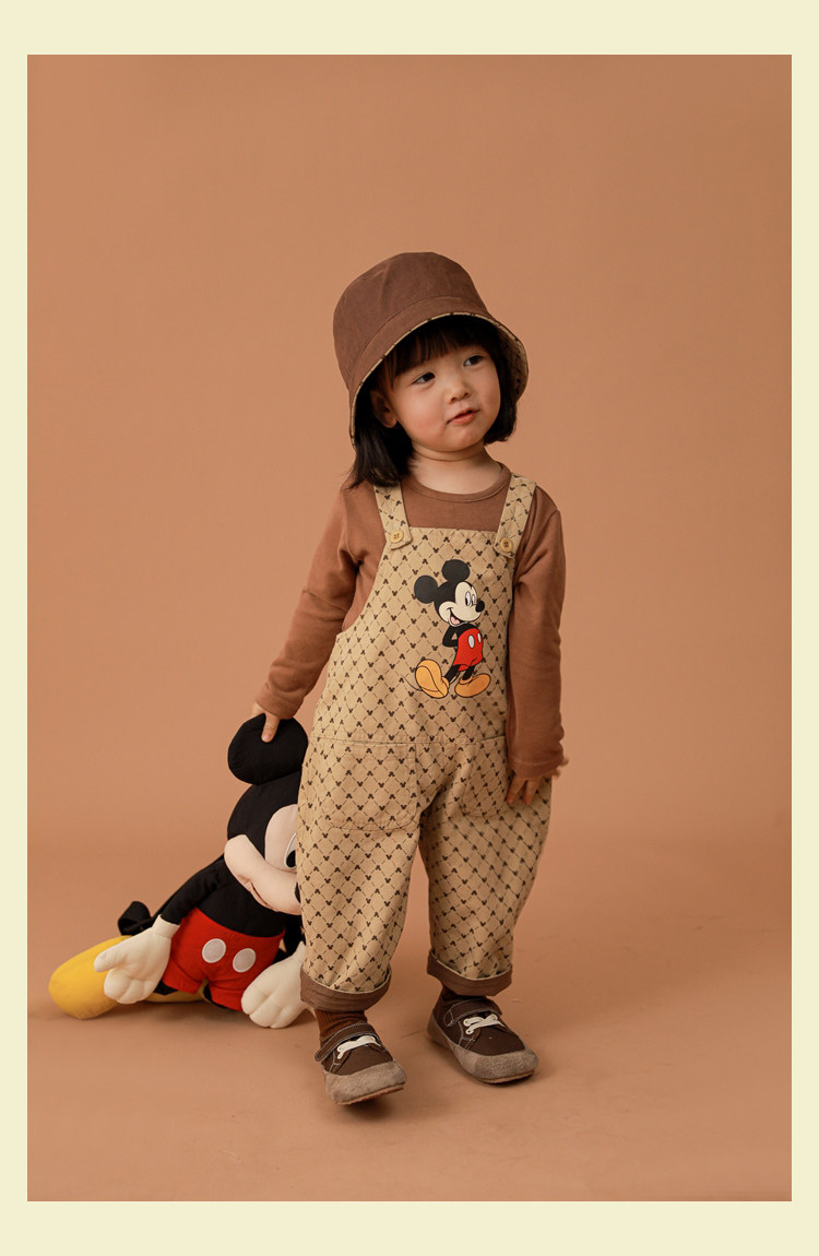 Дисней, детский ретро износостойкий комбинезон, повседневные брюки, штаны, Дисней Микки Маус, в корейском стиле yoehyaul/幼悠 