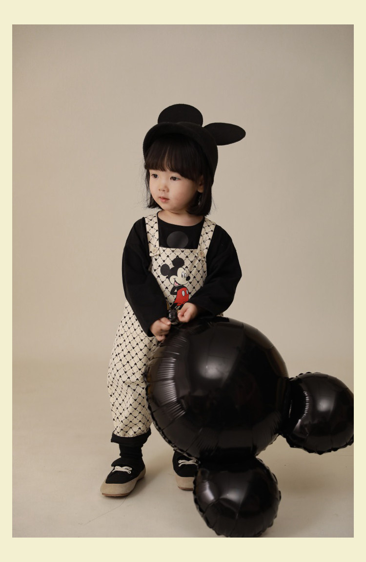 Дисней, детский ретро износостойкий комбинезон, повседневные брюки, штаны, Дисней Микки Маус, в корейском стиле yoehyaul/幼悠 