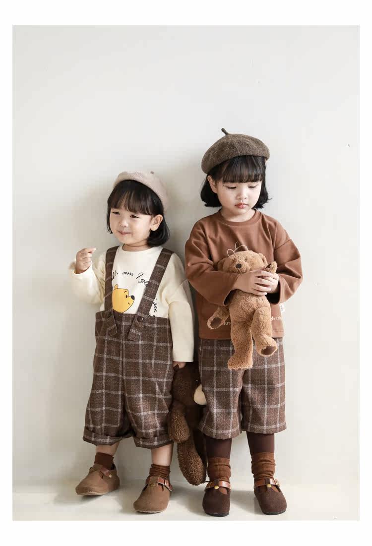 Детский осенний комбинезон, штаны, ретро комплект, бретели, в британском стиле, стиль     