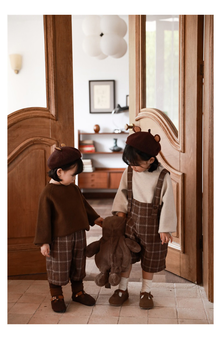 Детский осенний комбинезон, штаны, ретро комплект, бретели, в британском стиле, стиль     