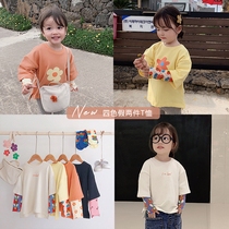 Youyou baby baby autumn Hyuna wind cotton top girls new fake two-piece long-sleeved T-shirt base shirt