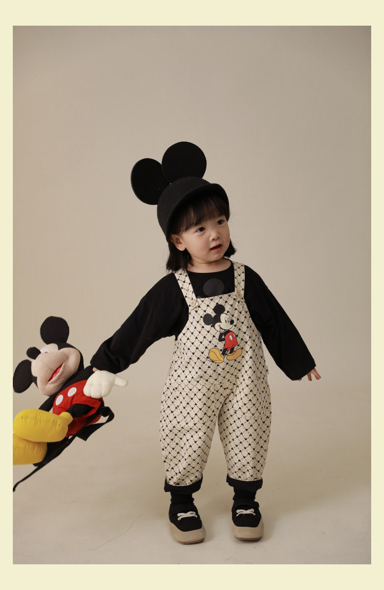 Дисней, детский ретро износостойкий комбинезон, повседневные брюки, штаны, Дисней Микки Маус, в корейском стиле yoehyaul/幼悠 