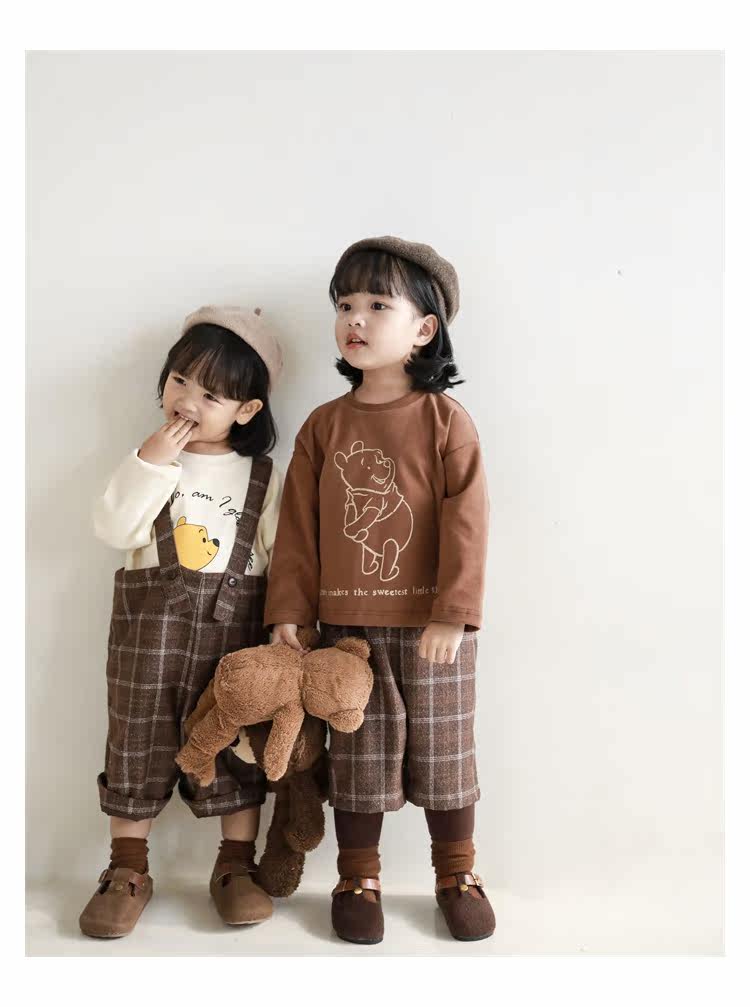 Детский осенний комбинезон, штаны, ретро комплект, бретели, в британском стиле, стиль     