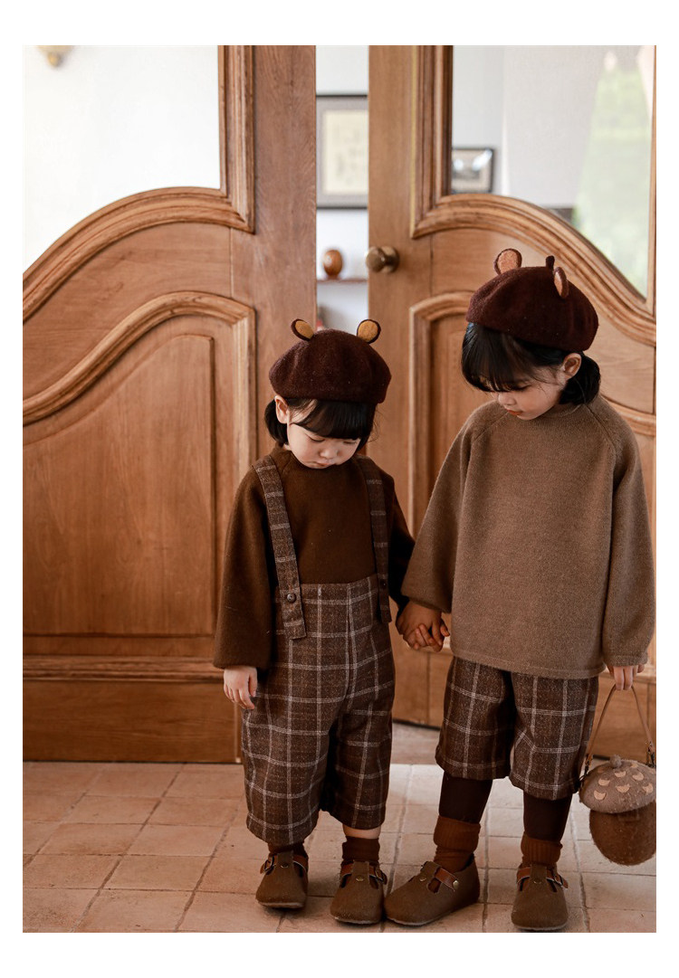 Детский осенний комбинезон, штаны, ретро комплект, бретели, в британском стиле, стиль     