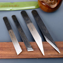 Japanese plum heart cut out a small knife hand-made oblique knife woodworking carving knife grafting knife sharpening knife Anlai green paper steel