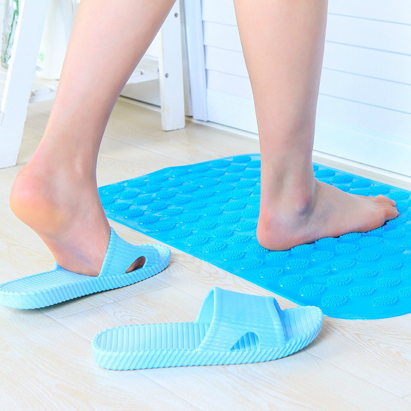 Bathroom Anti-Slip Mat Shower Ground Mat Dressing Room Bath Mat Bathroom With Suction Cup Non-slip Massage Footbed
