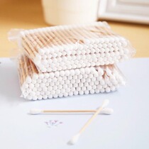 Revitalization double-headed wooden stick cotton swab beauty makeup makeup remover cleaning cotton swab Wooden stick cotton swab Amoy ear cotton ball