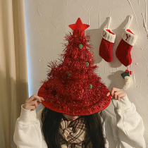 Christmas decorations Christmas tree hats for adults 2023 new New Year childrens headwear creative atmosphere photography