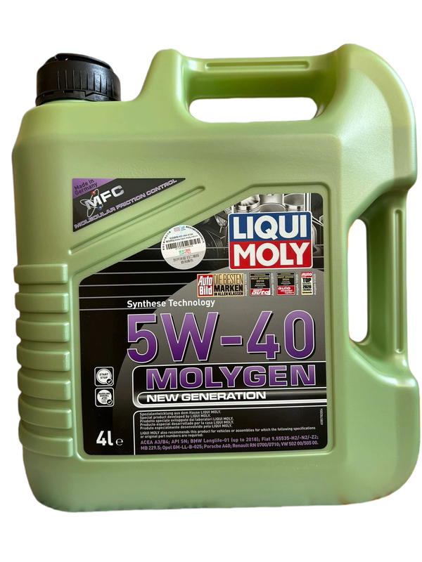 Liqui Moly Magic Gene Fully Synthetic Engine Oil 5W-40 Sn/Cf 8578 Green Magic Oil 4-Liter Pack Germany