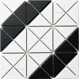 Jia du Simple Triangular White Black Bright Matte Mosaic Want, Ground Non -Slip Modern Tile Новый продукт