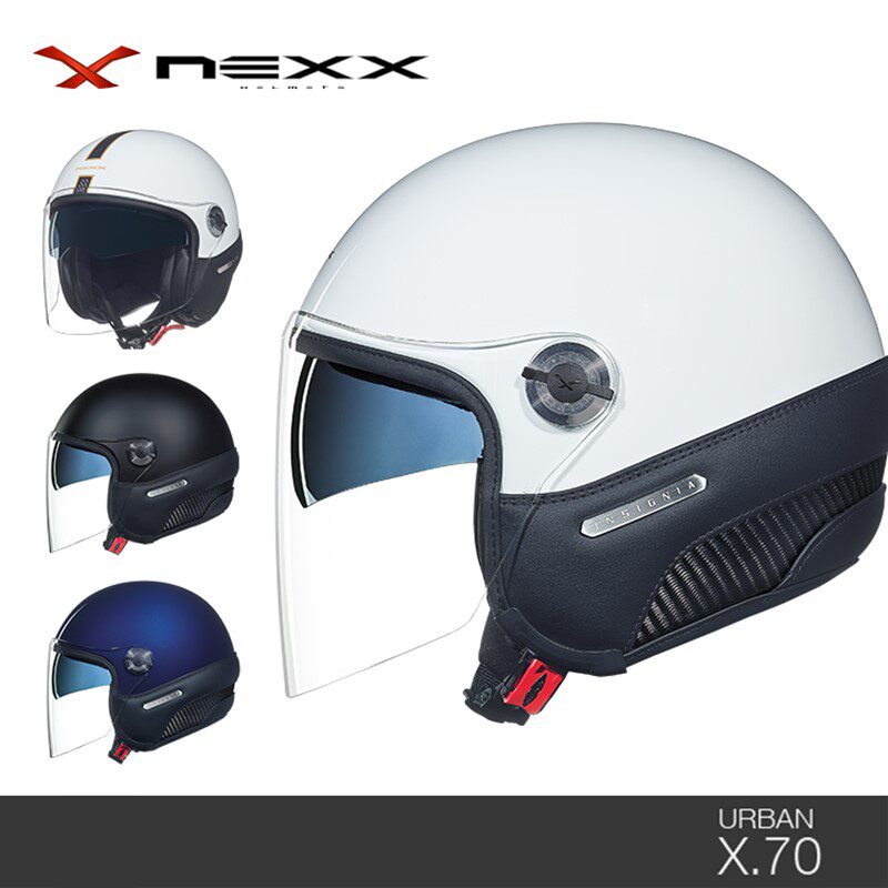 Spot X NEXX X70 retro Harley Vespa Carbon fiber electric motor Car safety helmet Double lenses 3 4 Half armor