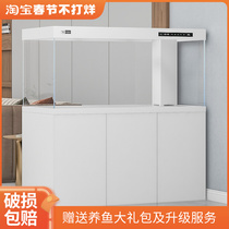 Teyus living room household large-scale replacement-free underwater filter dragon fish tank ultra-white glass ecological aquarium 2023