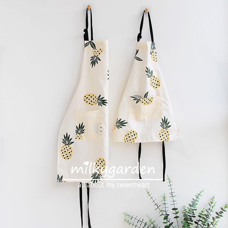 milky garden original waterproof leaves parent-child apron drawing hood clothes adult children Nordic apron