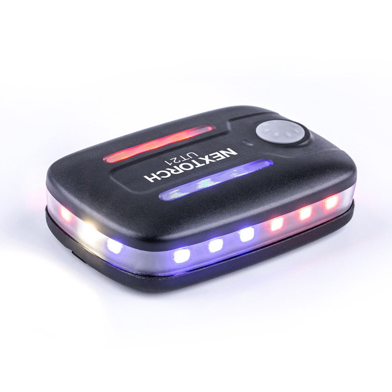 Naride UT21 Gravity Sensing Shoulder Lights Red Blue Burst LED Shoulder Flash Light Security Guard Duty Patrol Multifunction