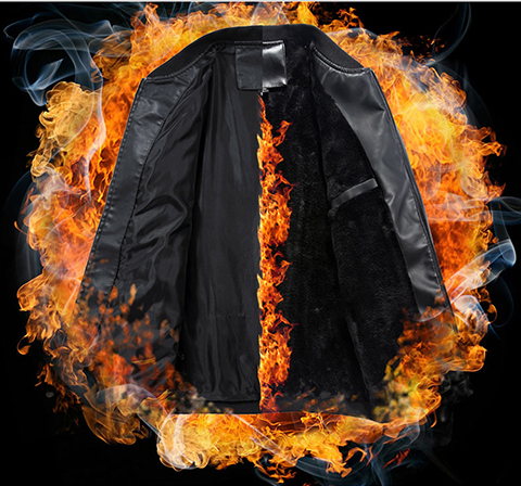 Cộng với phân bón XL nam pu da mùa xuân và mùa thu trung niên áo khoác lỏng lẻo jacket thêm áo khoác da mỏng lớn áo khoác thể thao