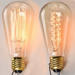 Лампа накаливания, ретро кофейная лампочка, 60W, с винтовым цоколем