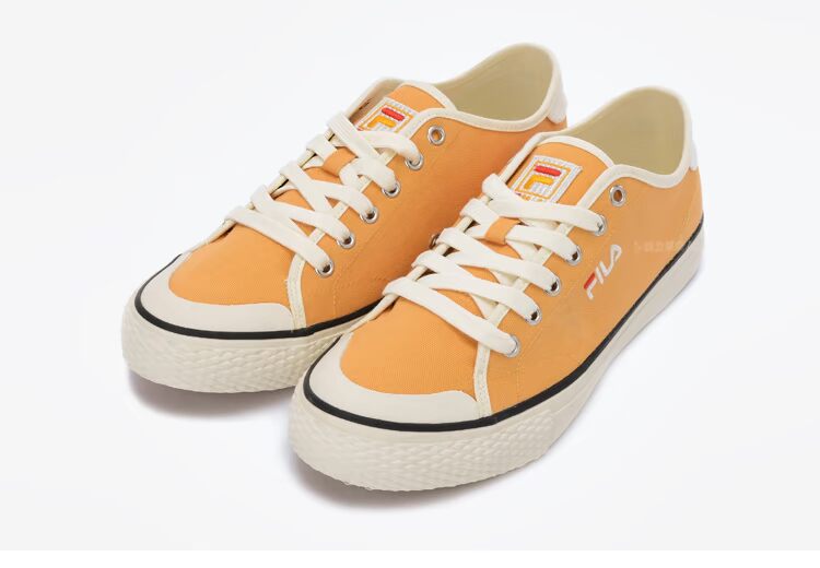 [Hàn Quốc FILA] phong cách retro màu đen và trắng vàng xanh đôi nam nữ giày skate giày vải trắng giản dị giày anta