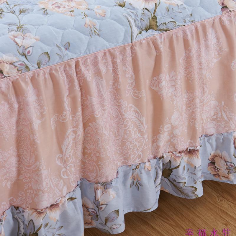 Chần bông trải giường cotton phong cách Châu Âu bedless giường váy mảnh duy nhất cotton cộng với cotton bed cover giường với giường baffle