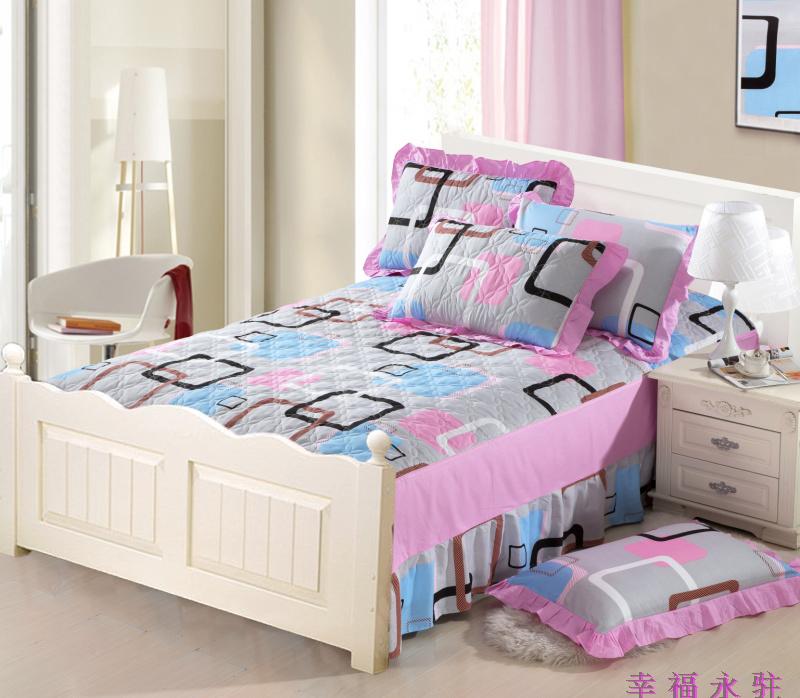 Chần bông trải giường cotton phong cách Châu Âu bedless giường váy mảnh duy nhất cotton cộng với cotton bed cover giường với giường baffle