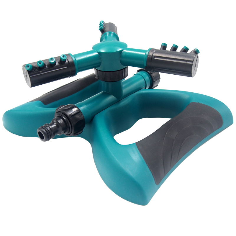 Garden irrigation automatic rotating sprinkler garden watering flower watering three-arm sprinkler vegetable field nursery maintenance sprinkler