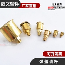 Spring cover oil cup machine tool flip cover oil Cup yarn core oil Cup copper oil Cup M10 * 1-M14*1 5