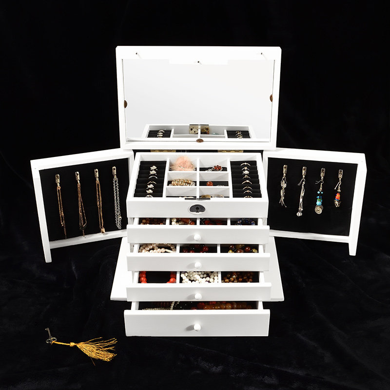 Flawless Product Handling Solid Wood With Lock First Accessories Box Slight Imperfections Medium Blemish Jewelry Containing Box Multilayer Large Capacity