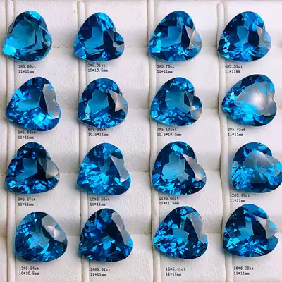 London Blue Emperor Swiss Blue Topa Stone Rings Heart Shape Rectangular Oval Customizable Ring Pendant