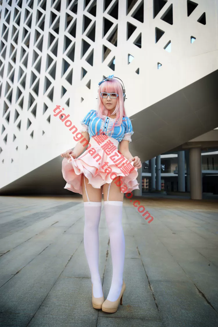 Супер Сони Блю и Уайт Поющих НИко Соус COSPLAY Настройка Понимание аниме одежда парик настройка
