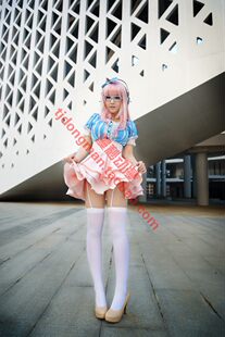 Супер Сони Блю и Уайт Поющих НИко Соус COSPLAY Настройка Понимание аниме одежда парик настройка