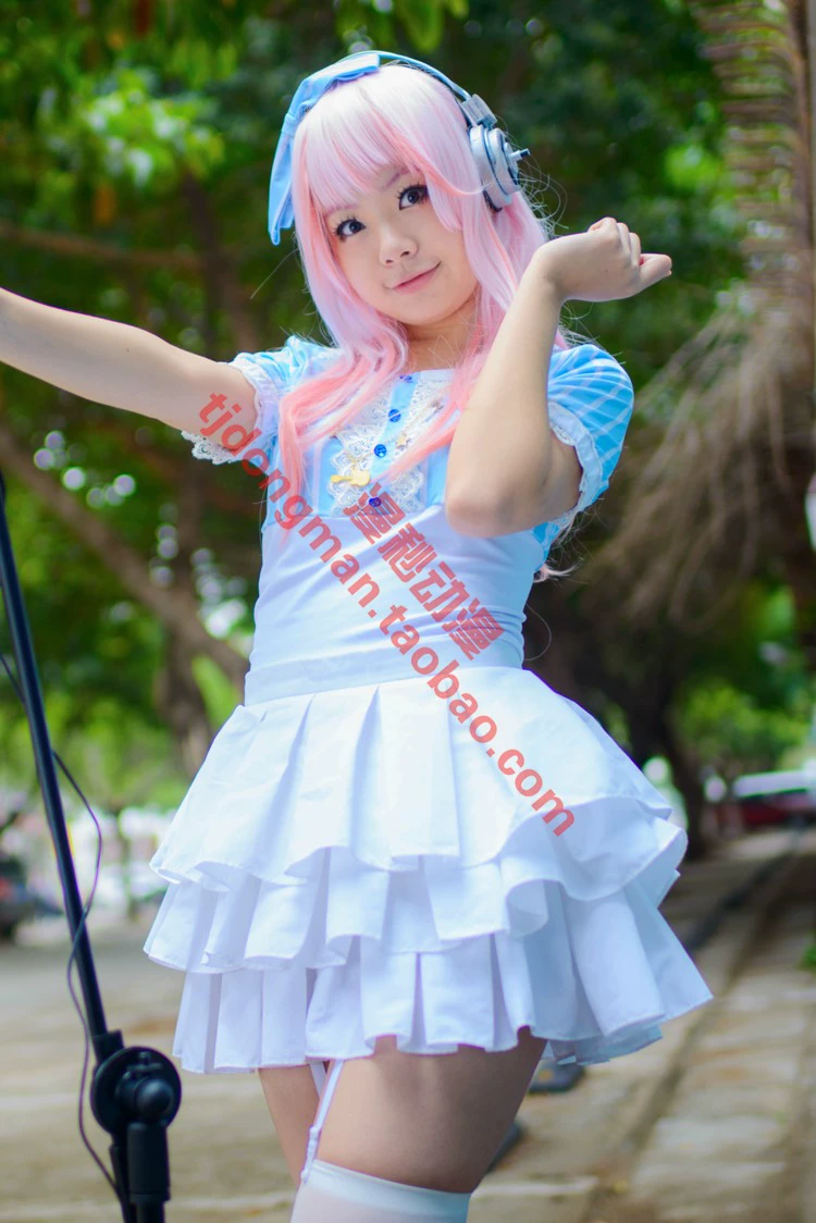 Super Sonico Blue Skirt Cosplay Costume Đảm nhận tất cả các loại tùy chỉnh trang phục hoạt hình - Cosplay