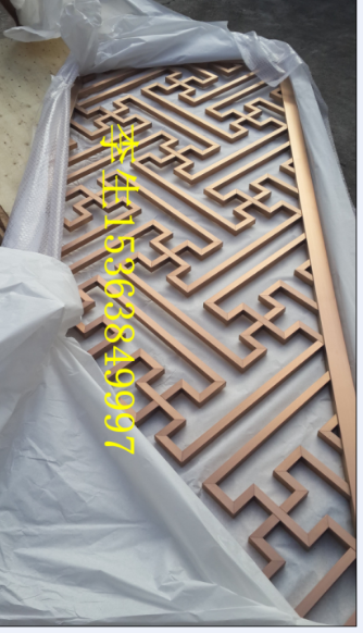 (Yijia one stainless steel screen wine cabinet shelf custom) manufacturers in the European style entrance flower grid hollow customization