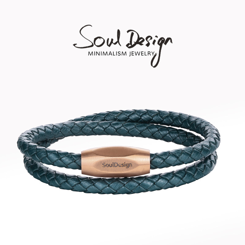 SoulDesign cowhide bracelet temperament red leather rope bracelet genuine leather zodiac year red bracelet Valentine's Day gift